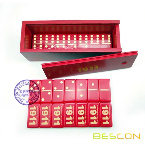 Custom Red Acrylic Domino Game Set