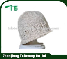 handmade white acrylic beanie