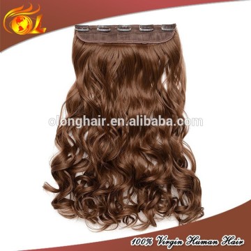 Full head one piece clip in human hair extensions Top Piece Hair Closure piece