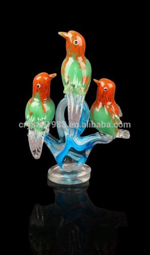 2016 ornament glass animal figurines glass bird decoration