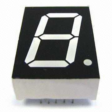 1.0-inch Single Digit Super Red LED Display with Continuous Uniform Segments