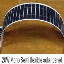 High efficiency flexible solar panel 20w, High Quality semi flexible solar panel