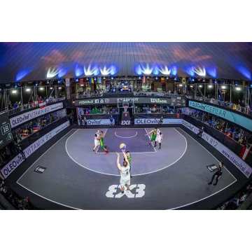 FIBA 3x3 Pisos de deporte de baloncesto oficial con FIBA ​​y FIBA ​​3x3 aprobar