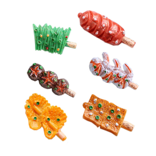 In the Summer Of Love Kawaii Simulation Food Kebab Flatback Resin Cabochons Scrapbooking For Table Ware Decoration