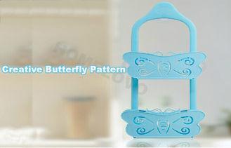 Blue Butterfly adhesive removable wall hanging hooks with B