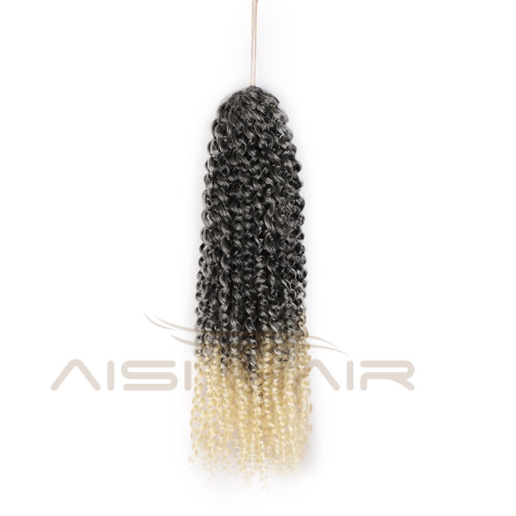 Aisi Hair Afro Curly Multi Ombre Color Synthetic Marly Braiding Hair Extensions Crochet Hairpiece Braids For Black Women