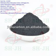 Wood powder based activated carbon for textile industry bleaching