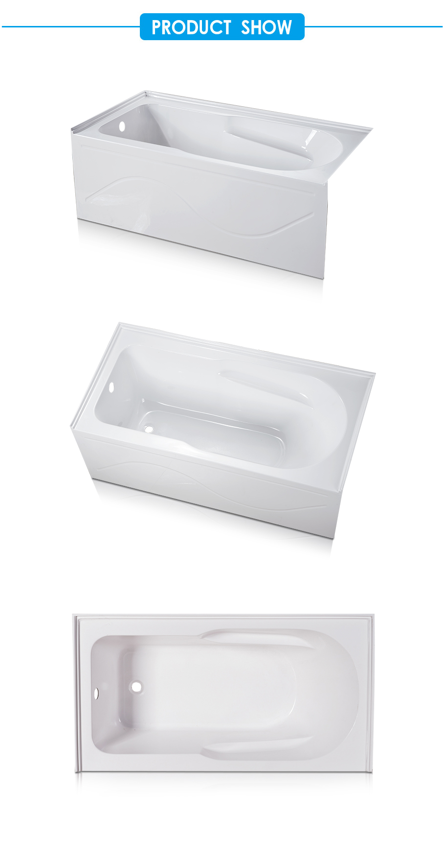 Mariposa Integral Apron Acrylic Bathtub