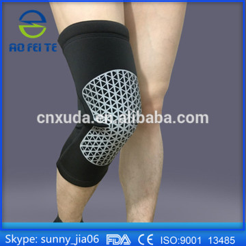 Wholesale Adjustable Pain-relieve Breathable Nylon Knitted Knee Sleeve