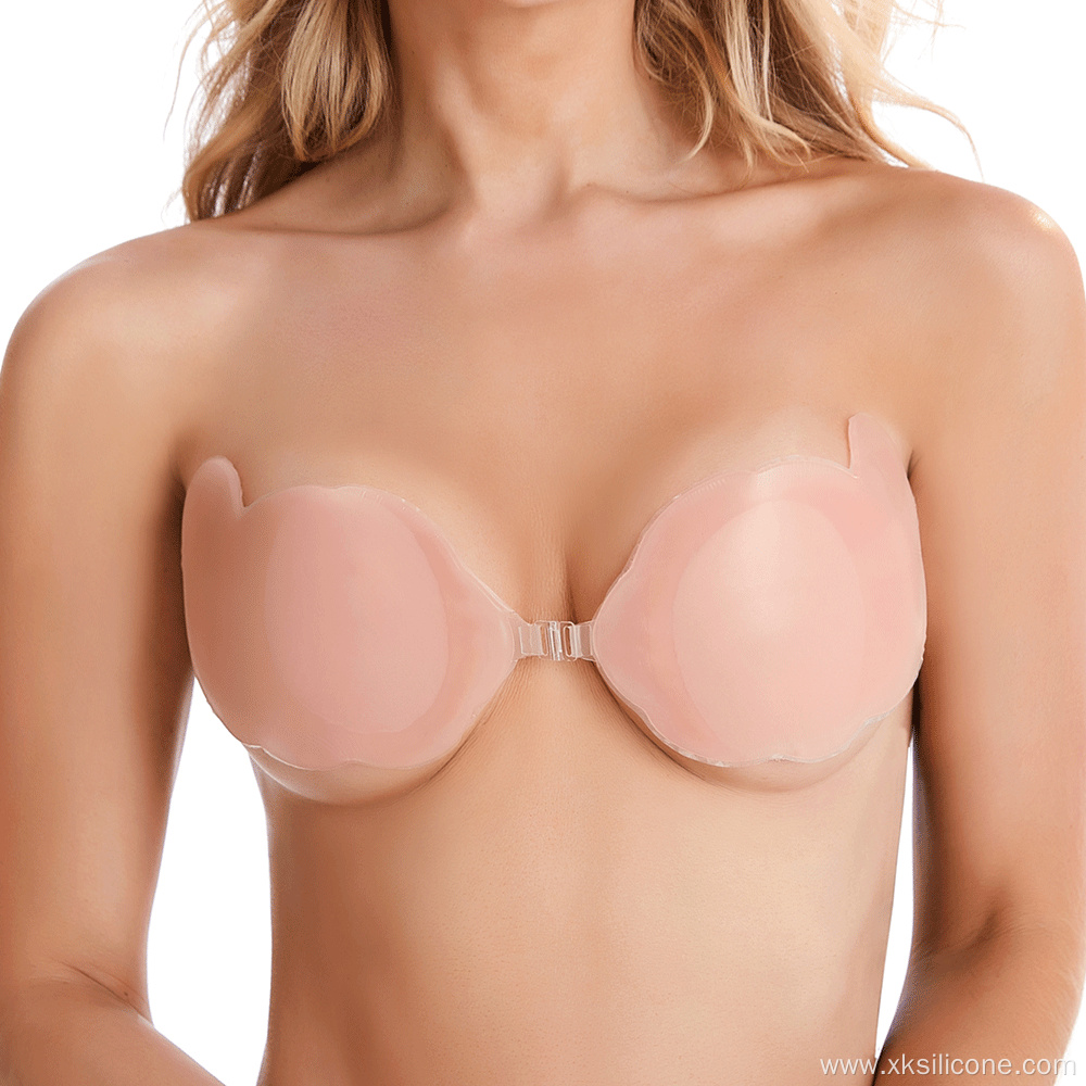 Wavy side  invisible sticky silicone bra