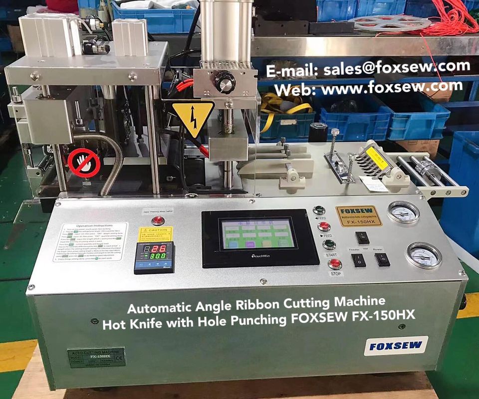 Automatic Hole Punching Webbing Cutting Machine FOXSEW FX-150HX -1