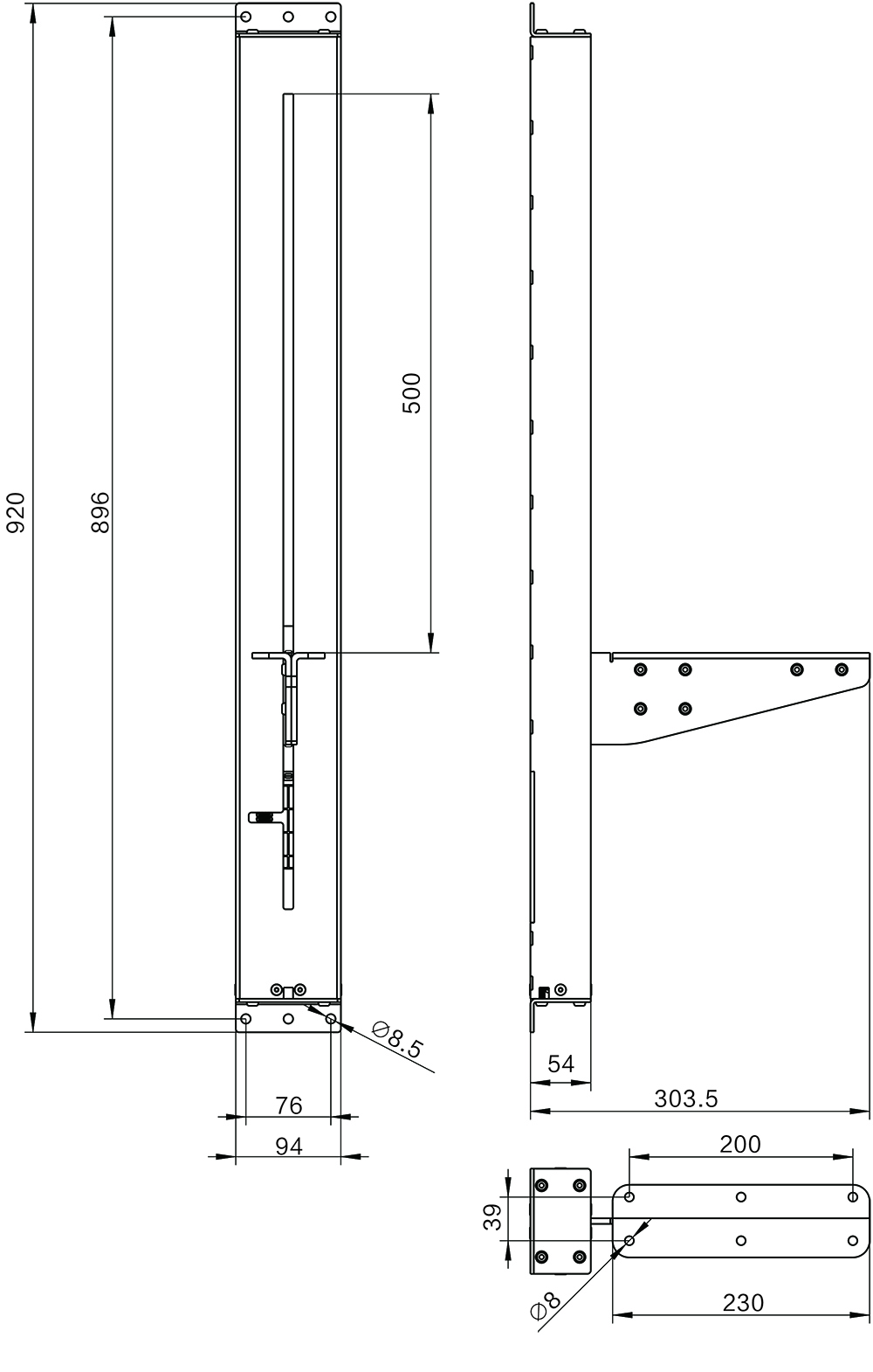 wall mounted adjustable standing desk