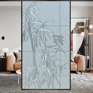 Bamboo pattern static cling window sticker