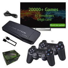 M8 Classic Game Console with Two Player Wireless Controllers, 64GB Storage, HD 4K Video
