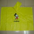 Reusable Dicetak logo PVC Rain Poncho