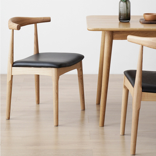 Cadeira de jantar de madeira de restaurante simples e simples de backrest