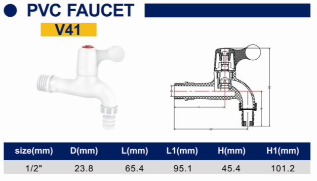 Irrigation, household, industrial PVC Pipe system ABS Single Handle Water Tap Faucet