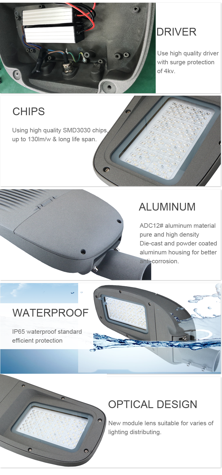 kcd high quality high lumen waterproof ip67 outdoor 200w led street light luminaire