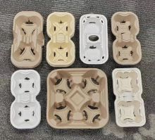 Natural-color wet-pressed cup holder