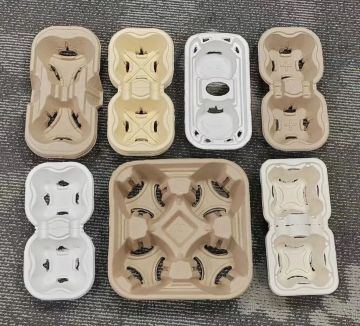 Natural-color wet-pressed cup holder