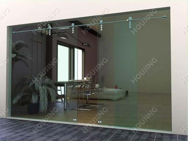 Framless Tempered Glass Sliding Door Frameless Glass Door - 1