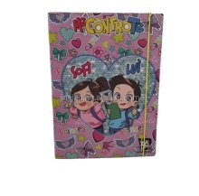 Cartoon Character Printed Elastic Box File with Spine: Stylish Organizational Solutions