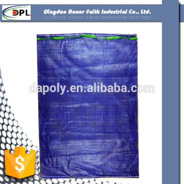 Blue color tubular mesh bag, mesh bag for onion potato
