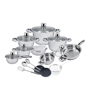 High Quality Stainless Steel German Cookware Sets - 26PCS