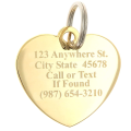 Metal Heart Shape Pet ID-taggar