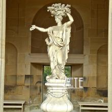 Home decorative garden marble woman sculpture stone lady statue
