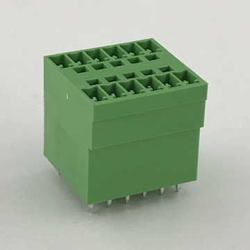 Double layers straight PCB terminal block connector