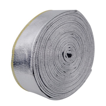 Aluminized Reflective Mylar Foil Heat Shield Fire Sleeve - 10m Roll