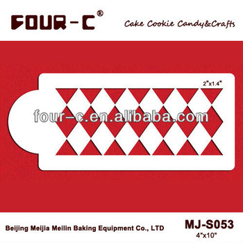 Harlequin cake side stencil,cake stencil,most popular cake side pattern