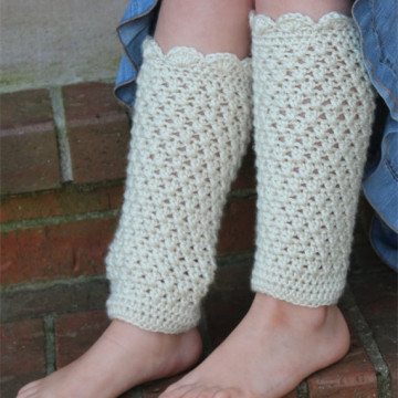 Crochet cotton PATTERN Girls Leg Warmers Womens Leg Warmers