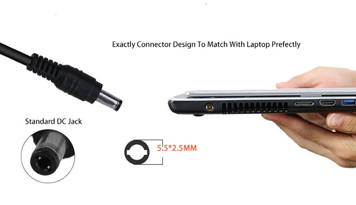 5525 connector power charger for toshiba computer