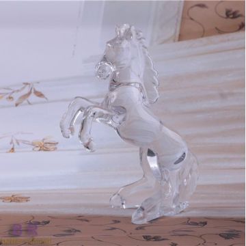 Handgefertigtes dekoratives Pferd aus Kristallglas
