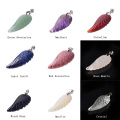 Angel Wing Crystal Pendant Necklaces Adjustable Rope Reiki Healing Stone Natural Gemstone Necklace for Women Men