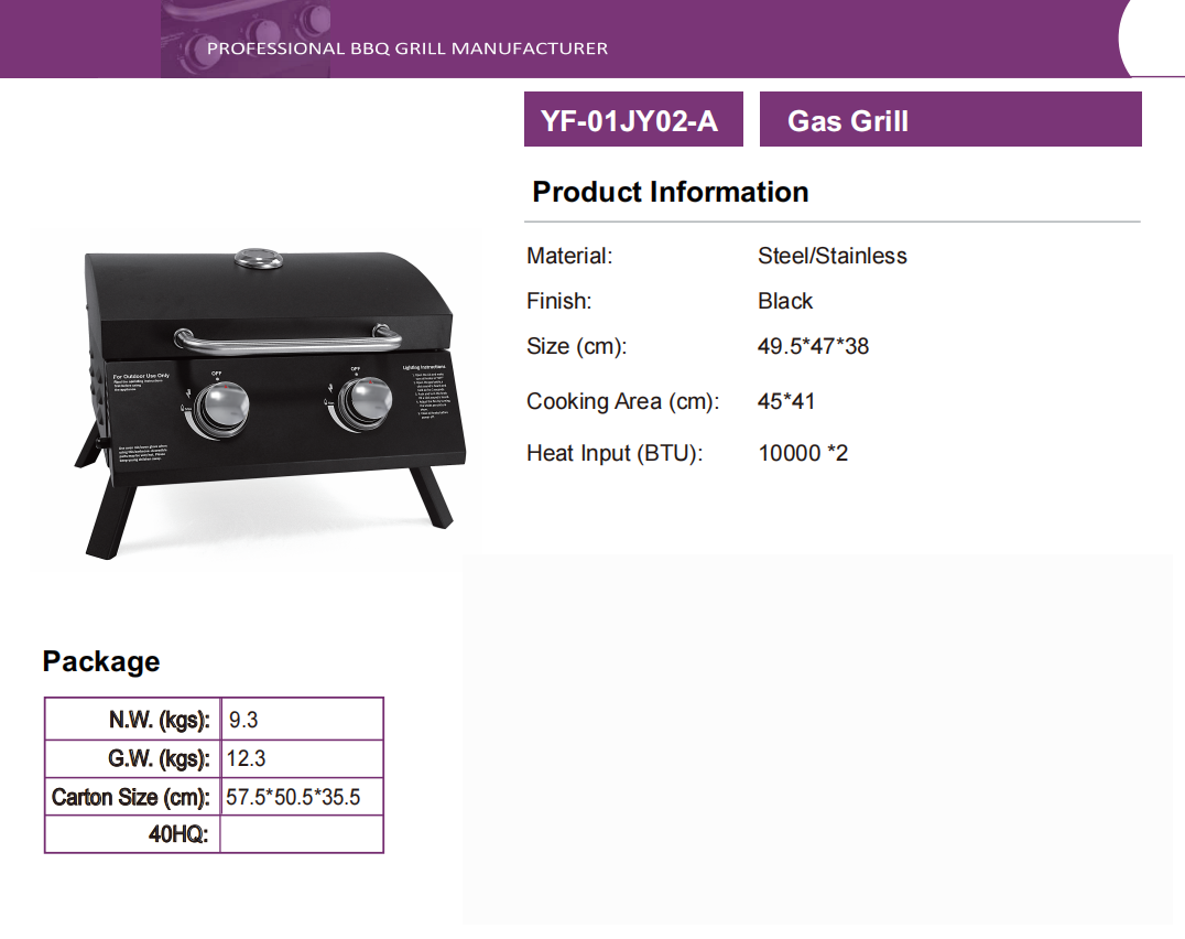 Gas Grill yf 01jy02-A