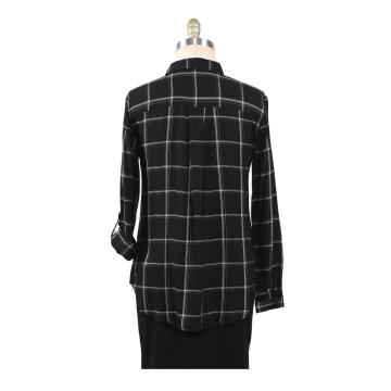 Ladies Tops Spring New Arrival Plaid Shirt