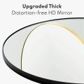 Circular Mirror 24 Inch Metal Framed Wall Mounted