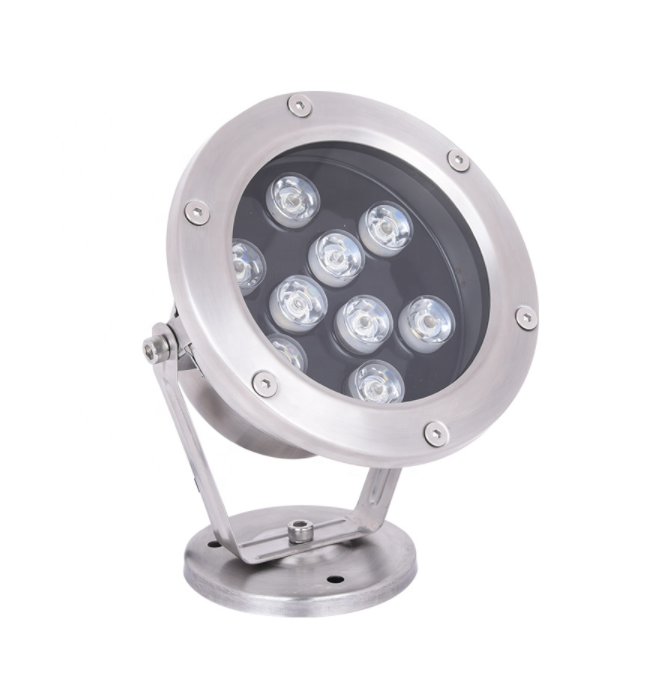 IP68 9W 24V lampe à taches de couleur RVB sous-marine