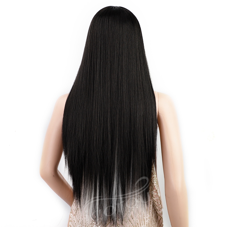 Synthetic Top Quality Wig Vendor Heat Resistant Highlinght Ombre Long Straight Lace Frontal Synthetic Hair Wigs Free Sample