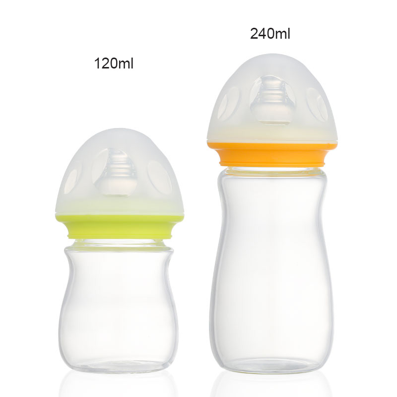 wide neck glass baby milk bottle baby feeding bottles