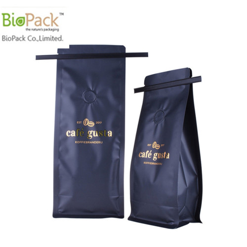 12 oz biologisk nedbrydelig kaffepose med BPI-certifikat