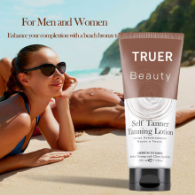 Organic Vegan Self-Tanner: Face Lotion for Sunless, Natural-looking Tan on Fair to Medium Skin