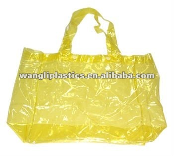 Transparent Yellow Plastic Beach Bags