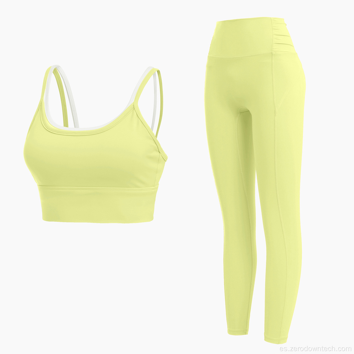 Nuevo fa-ke dos piezas sujetador de yoga pantalones ropa de yoga reunión a prueba de golpes color a juego ropa deportiva deportiva