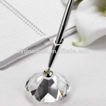 Crystal clear diamond sliver pen holder as beautiful office sets