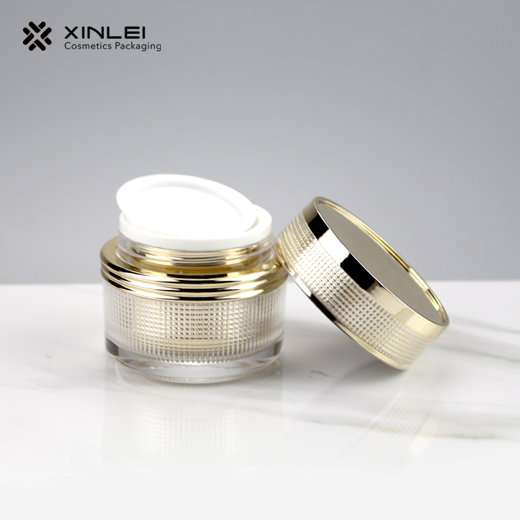 50g Gold plaid skin care cream bottle