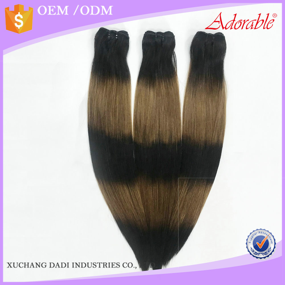 Ombre color Hair weave dyed bleached,distributor wholesale vendor tiger skin color virgin Brazilian double drawn human hair weft